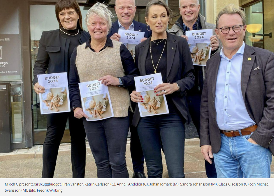 M och C klarar överskottsmålet i sin skuggbudget för Falkenberg